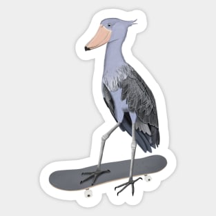 Shoebill Bird Skateboard Birdwatcher Animal Biologist Sticker